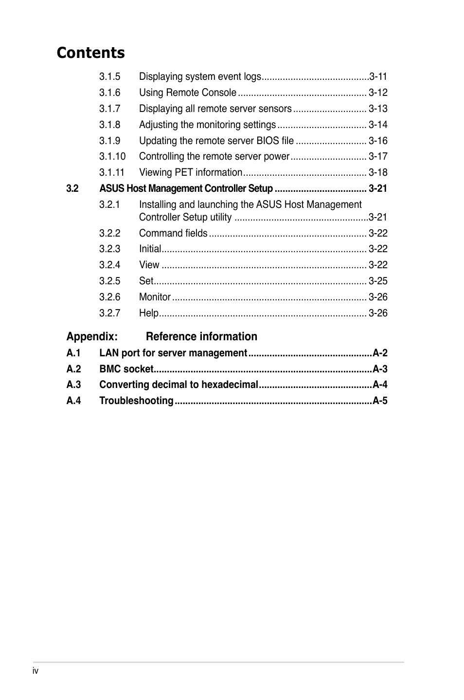 Asus ASMB3-SOL User Manual | Page 4 / 70