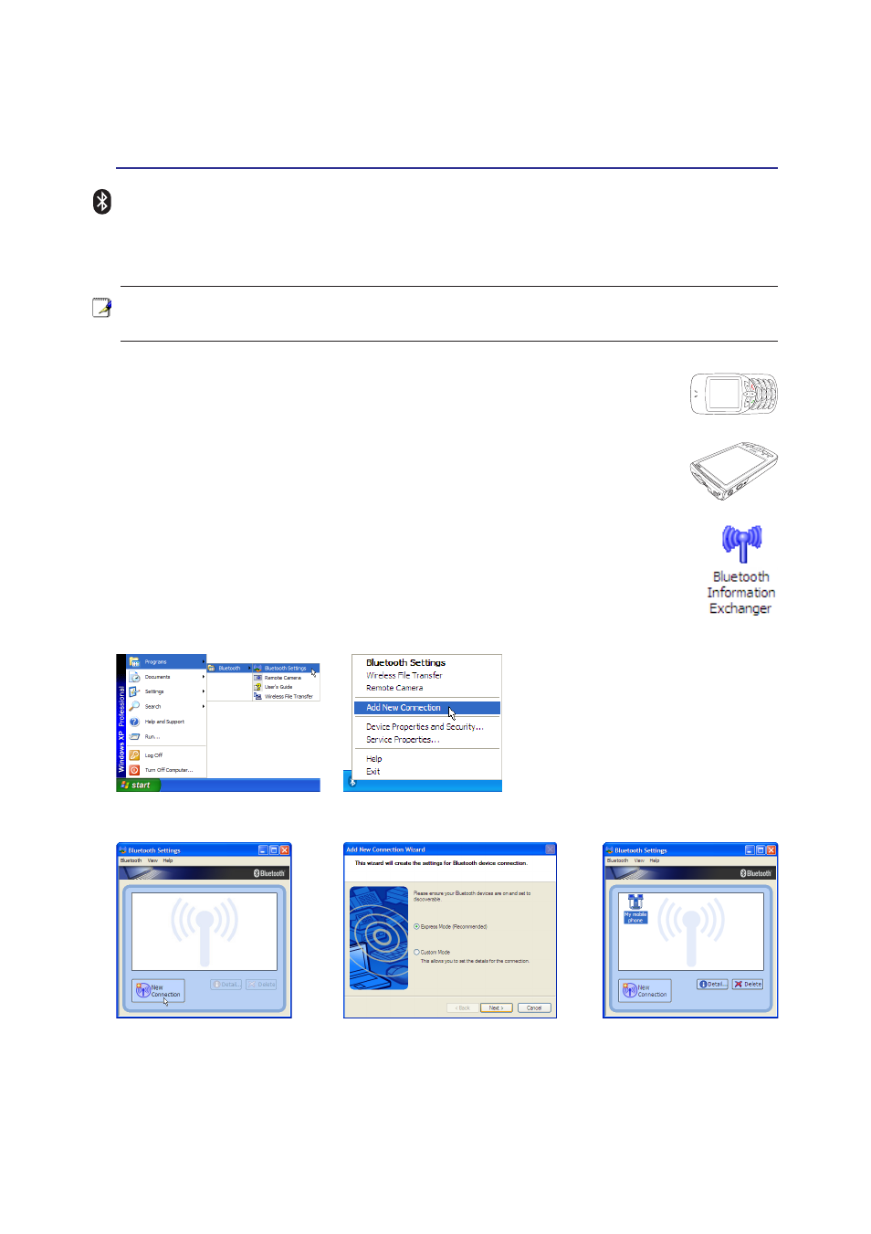 Bluetooth wireless connection (on selected models), Pairing with bluetooth-enabled devices | Asus E2378 User Manual | Page 47 / 71