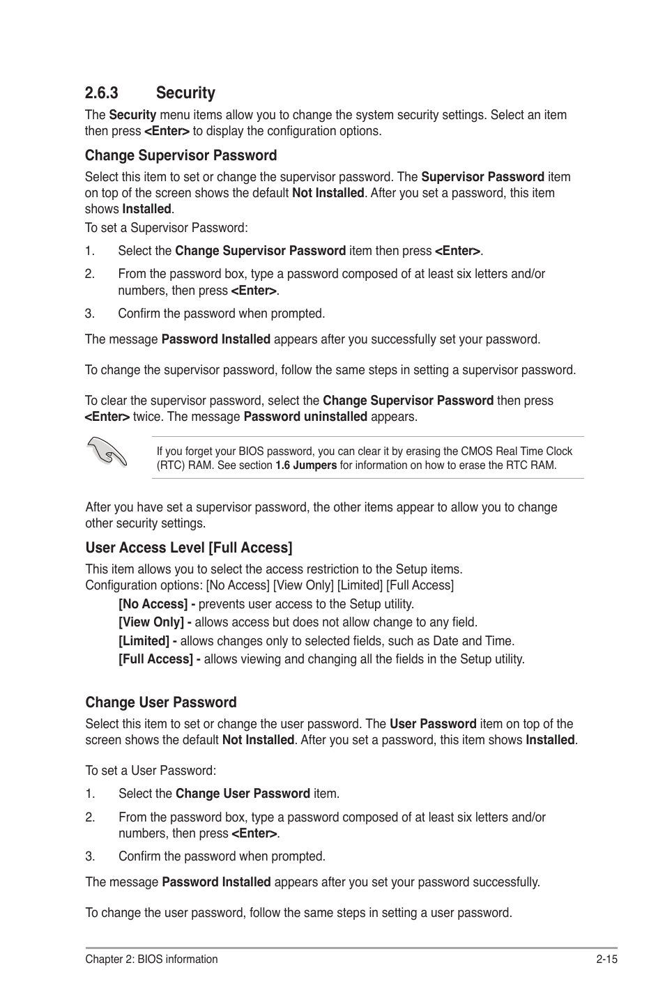 3 security, Security -15 | Asus M2N68-AM SE2 User Manual | Page 39 / 40