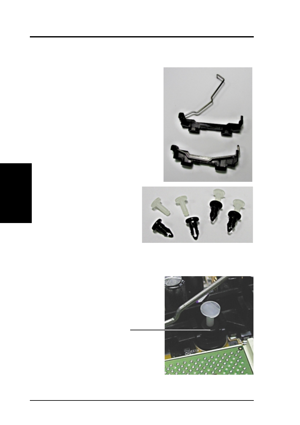 Hardware setup, 2 cpu heatsink retention module installation | Asus P4T-CM User Manual | Page 20 / 88