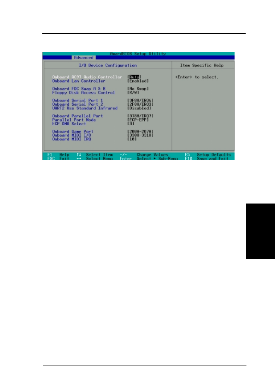 Bios setup, 2 i/o device configuration | Asus P4T-CM User Manual | Page 55 / 88