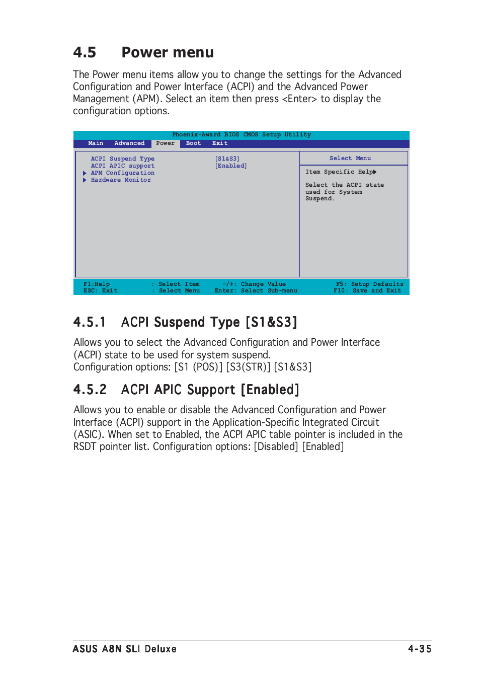 5 power menu | Asus Motherboard A8N-SLI User Manual | Page 103 / 176