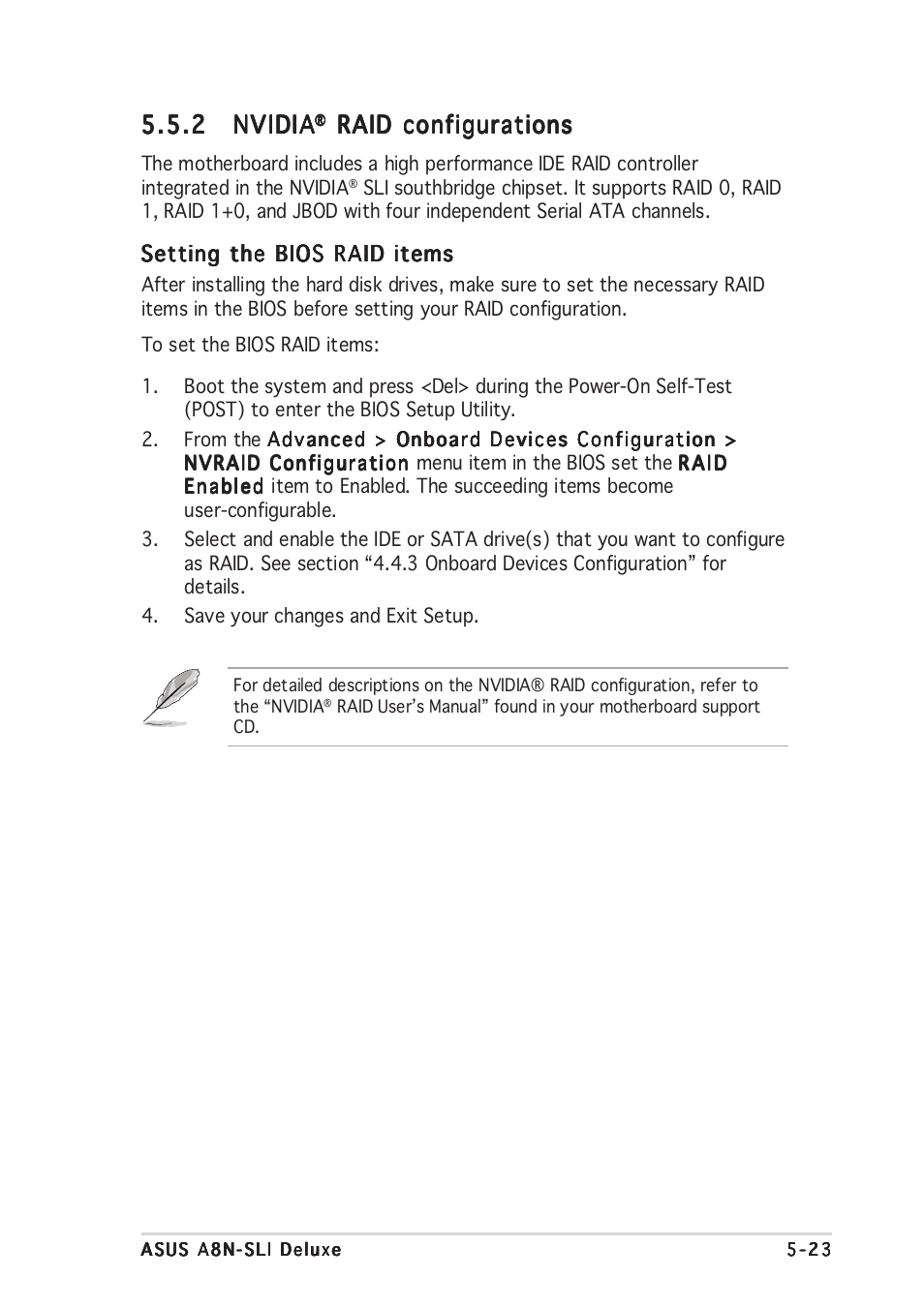 2 nvidia nvidia nvidia nvidia nvidia, Raid configurations | Asus Motherboard A8N-SLI User Manual | Page 141 / 176