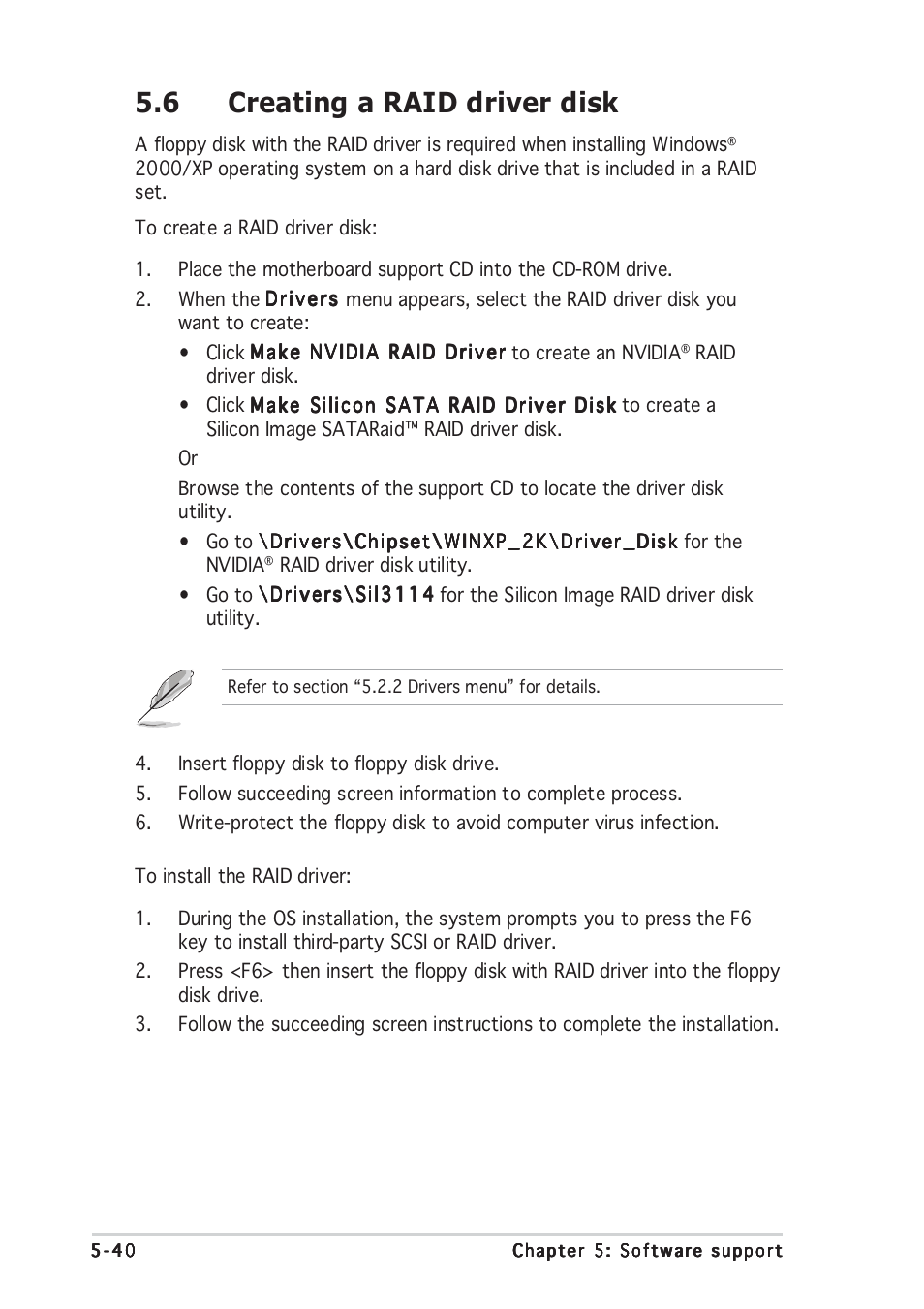 6 creating a raid driver disk | Asus Motherboard A8N-SLI User Manual | Page 158 / 176