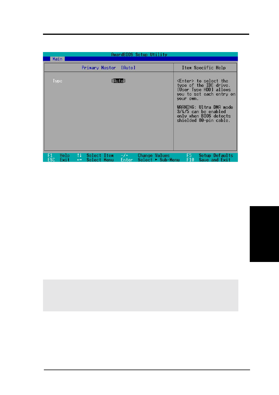 Bios setup, 1 primary & secondary master/slave | Asus A7V266-C User Manual | Page 49 / 100