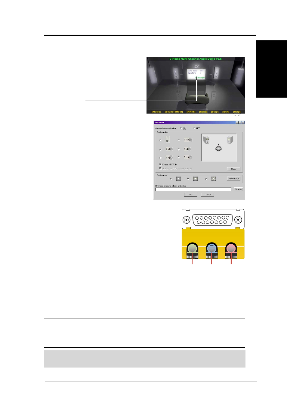 Software reference, 3 connector configuration | Asus A7V266-C User Manual | Page 85 / 100