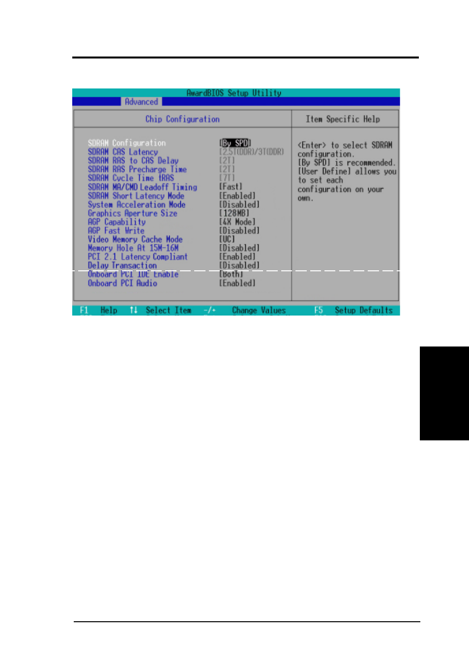 Bios setup, 1 chip configuration | Asus A7A266-E User Manual | Page 59 / 96