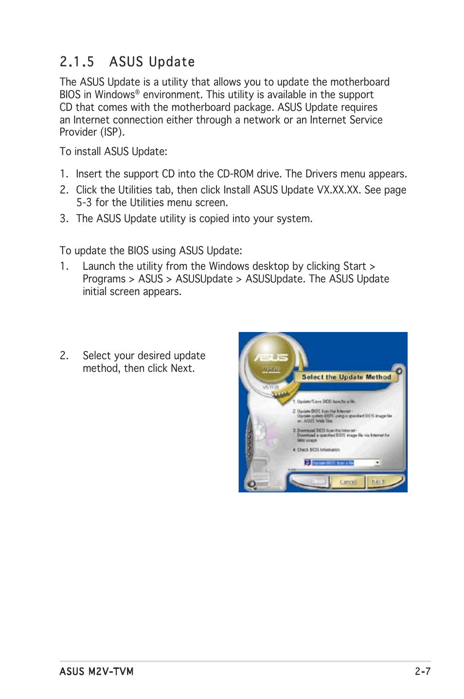 5 asus update | Asus M2V-TVM User Manual | Page 47 / 82