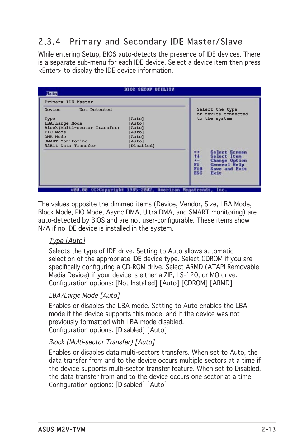 4 primary and secondary ide master/slave | Asus M2V-TVM User Manual | Page 53 / 82