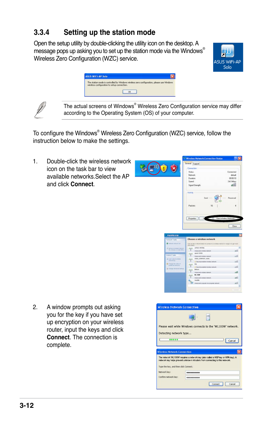 4 setting up the station mode | Asus II E2949 User Manual | Page 30 / 50