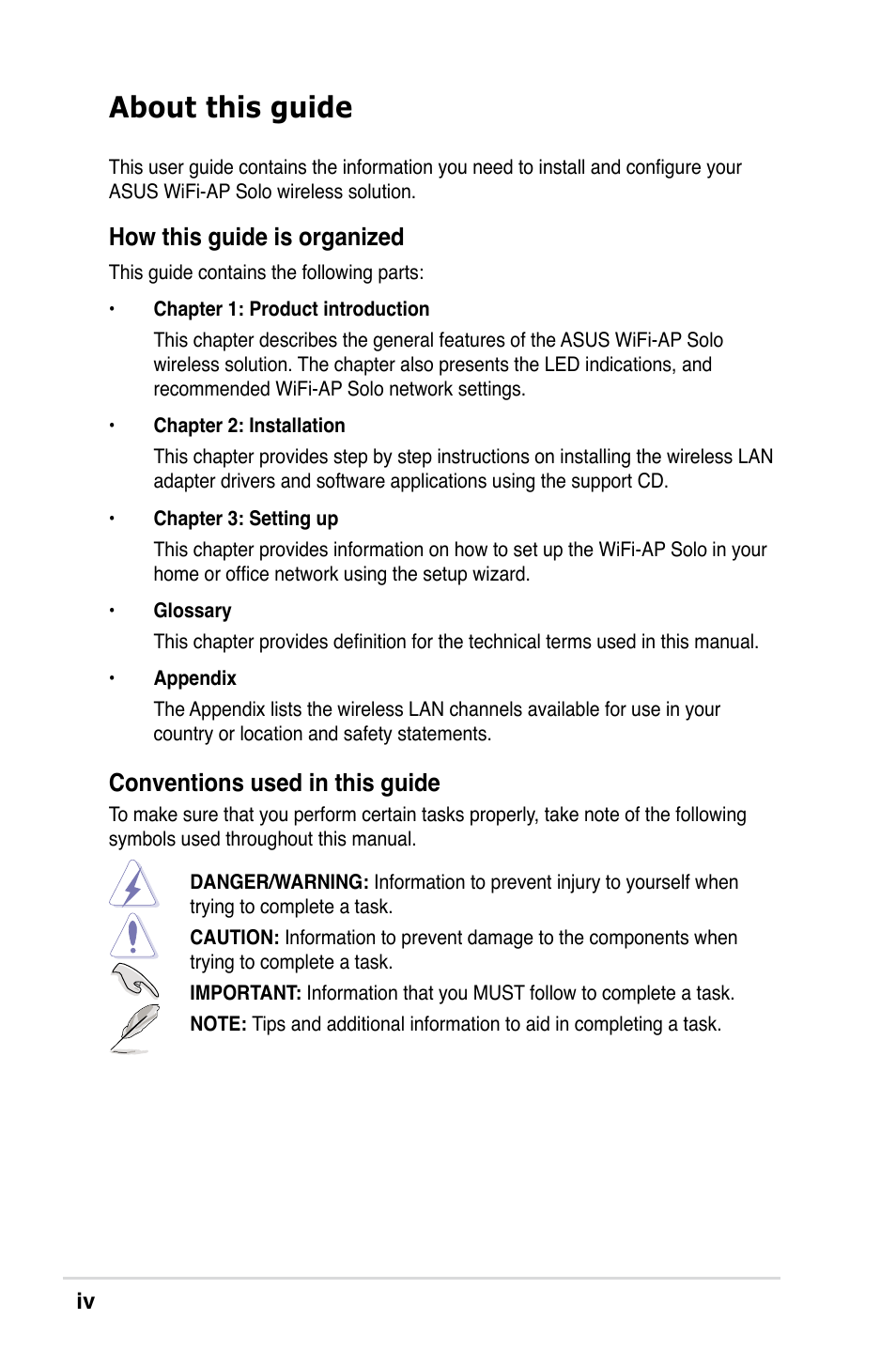 About this guide, How this guide is organized, Conventions used in this guide | Asus II E2949 User Manual | Page 4 / 50