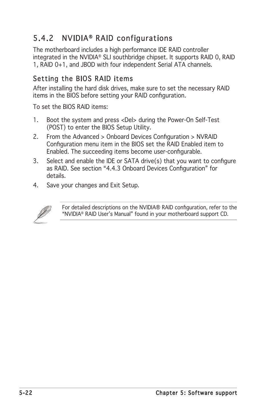 2 nvidia, Raid configurations, Setting the bios raid items | Asus Motherboard A8N-SLI SE User Manual | Page 128 / 152