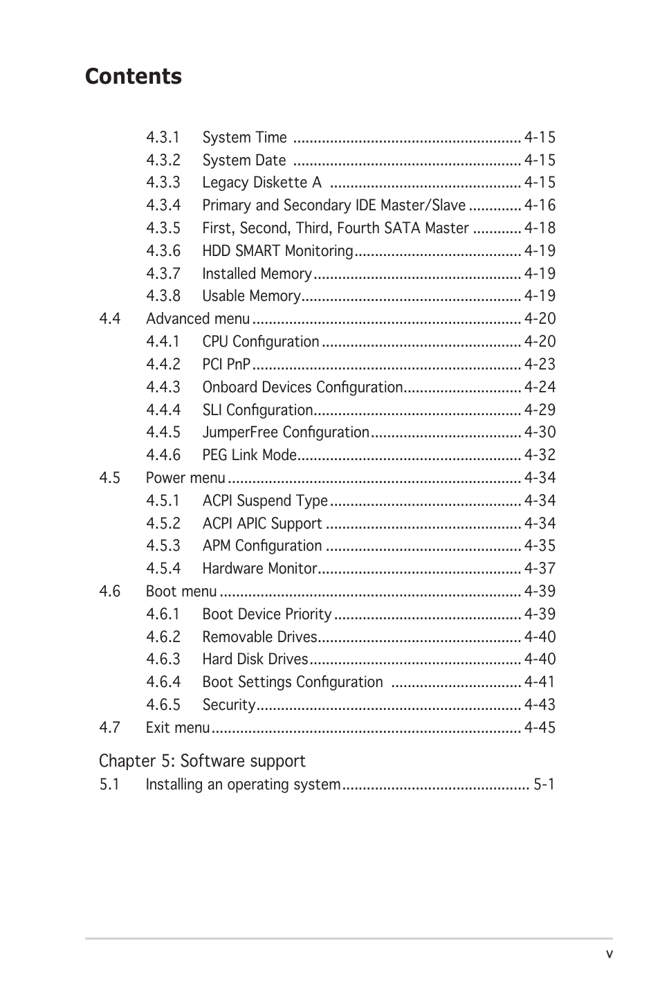 Asus Motherboard A8N-SLI SE User Manual | Page 5 / 152