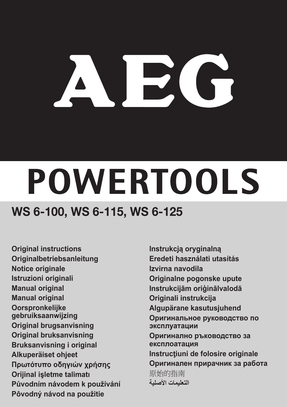 AEG WS 21-230 E User Manual | 67 pages