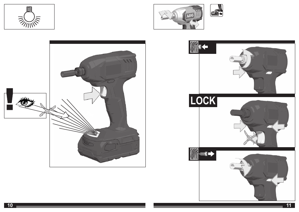 Lock | AEG BSS 18C LI User Manual | Page 6 / 35