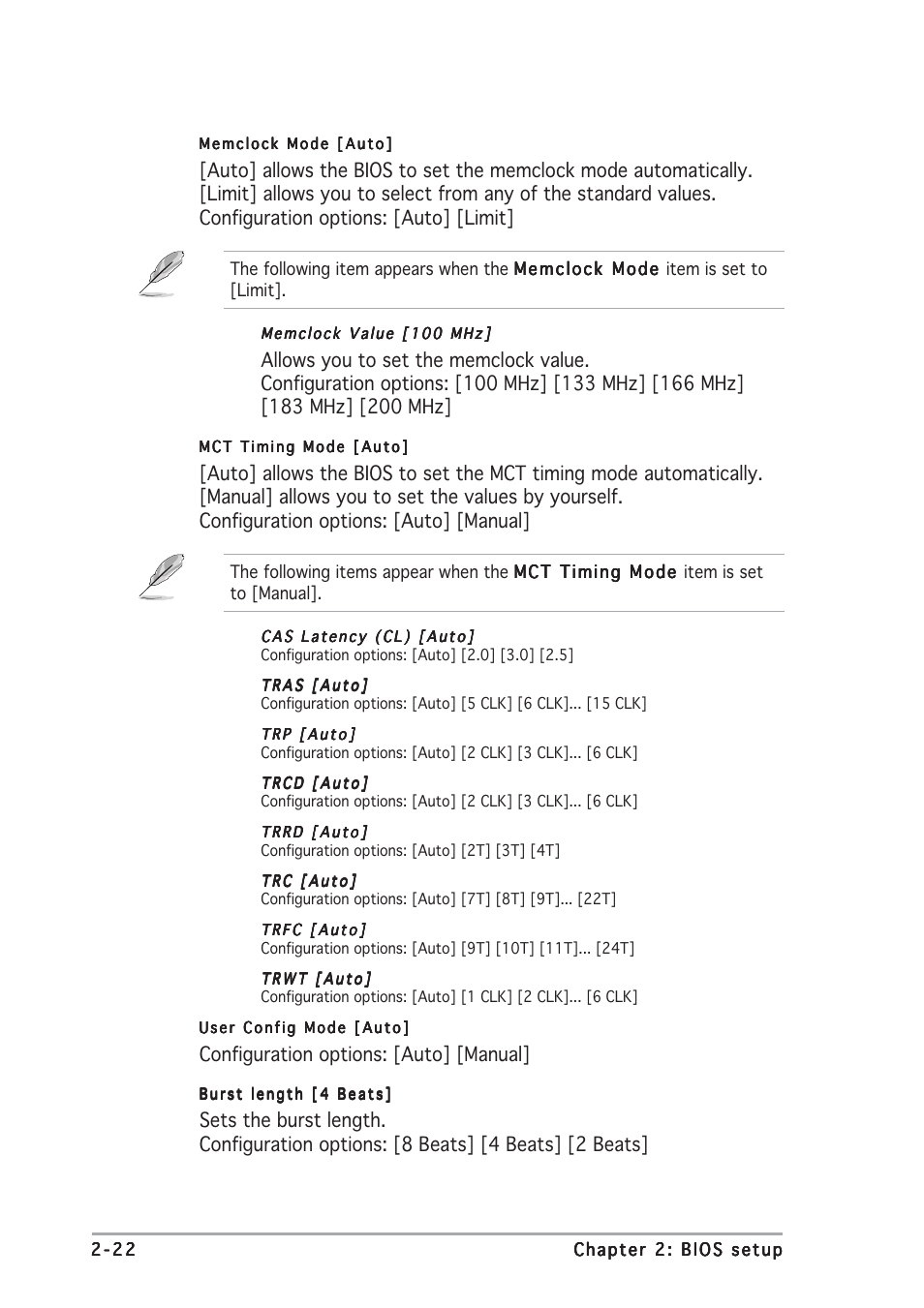 Configuration options: [auto] [manual | Asus A8N-VM User Manual | Page 60 / 86