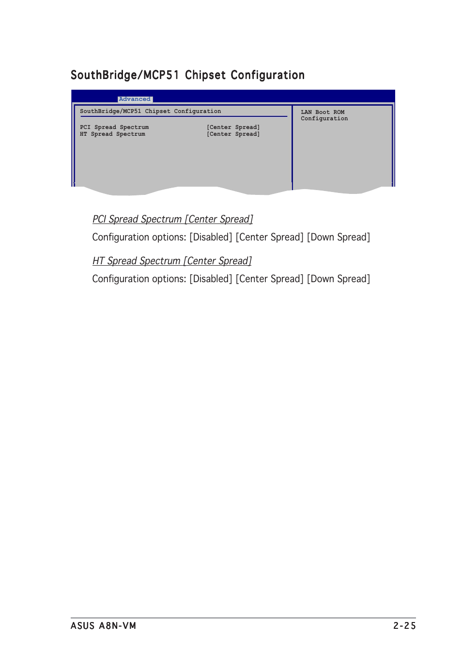 Southbridge/mcp51 chipset configuration | Asus A8N-VM User Manual | Page 63 / 86