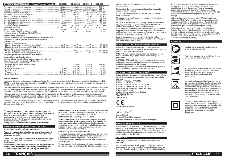 Français | AEG SBE 600 R User Manual | Page 13 / 39