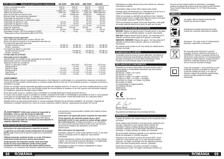 România | AEG SBE 600 R User Manual | Page 35 / 39