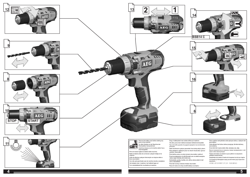 AEG BSB 14C LI User Manual | Page 3 / 37