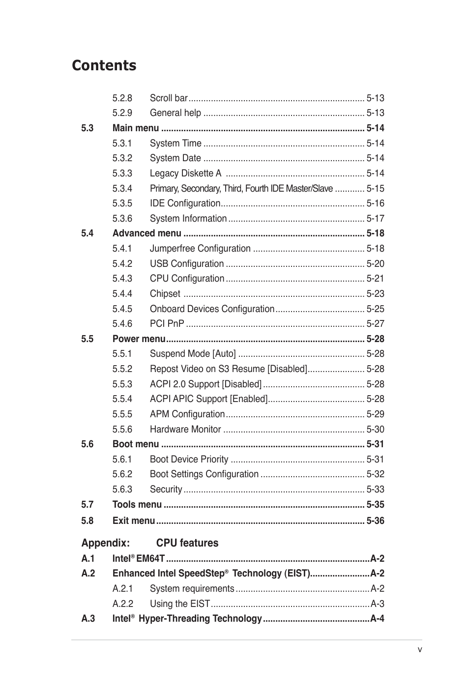 Asus Desktop Barebone Pundit P3-PH5 User Manual | Page 5 / 100