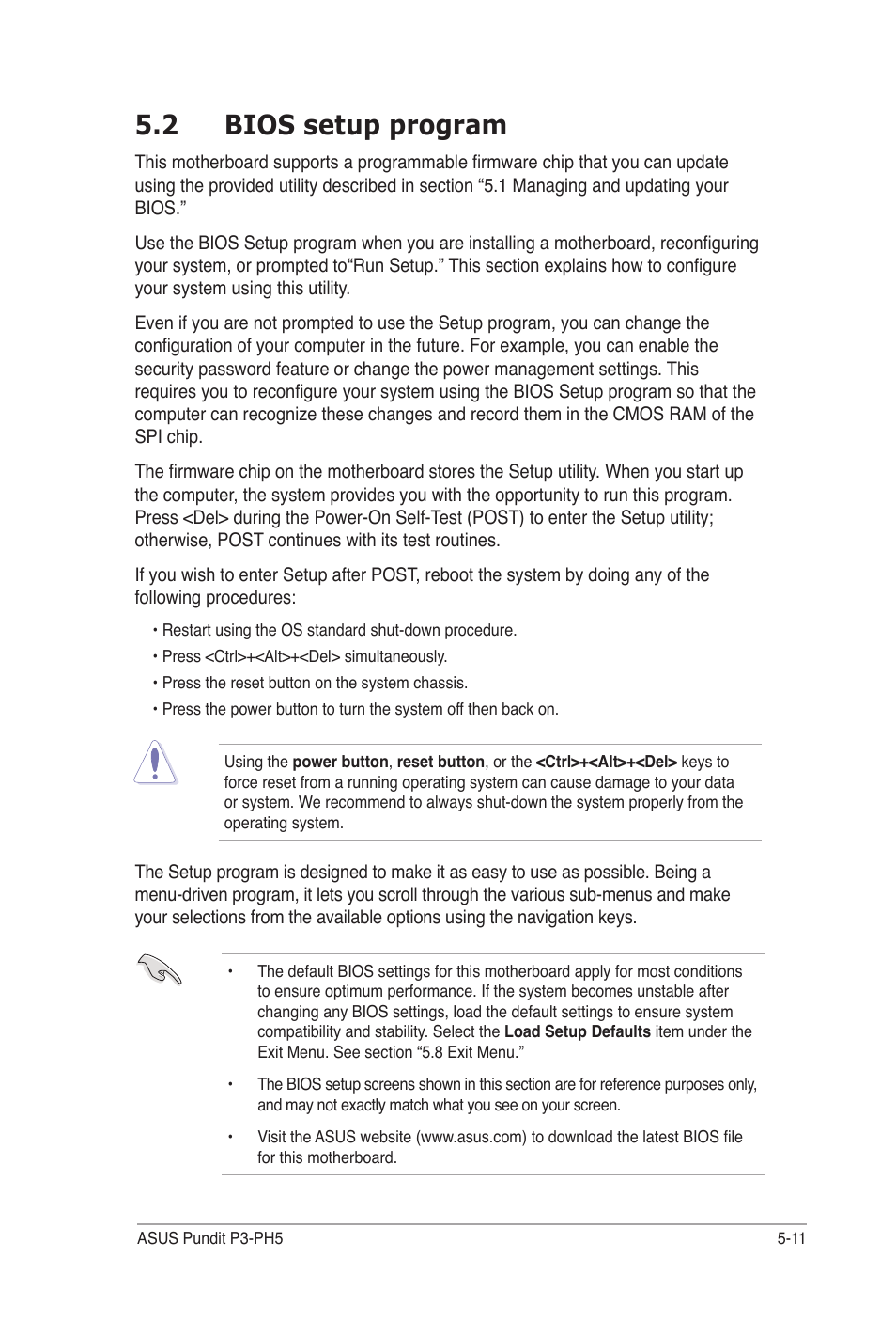 2 bios setup program | Asus Desktop Barebone Pundit P3-PH5 User Manual | Page 71 / 100