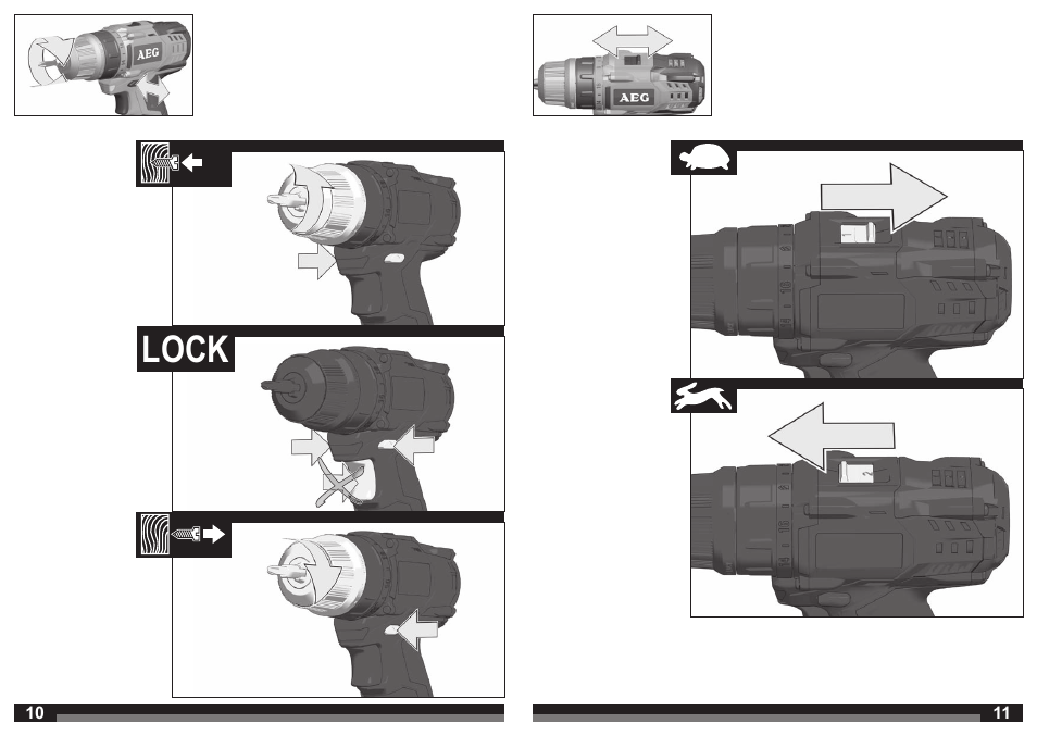 Lock | AEG BS 12C User Manual | Page 6 / 35