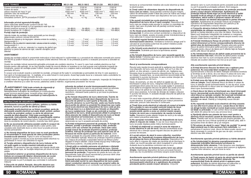 România | AEG WS 21-180 User Manual | Page 46 / 51