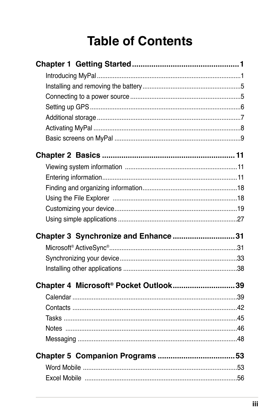 Asus A632N User Manual | Page 3 / 104