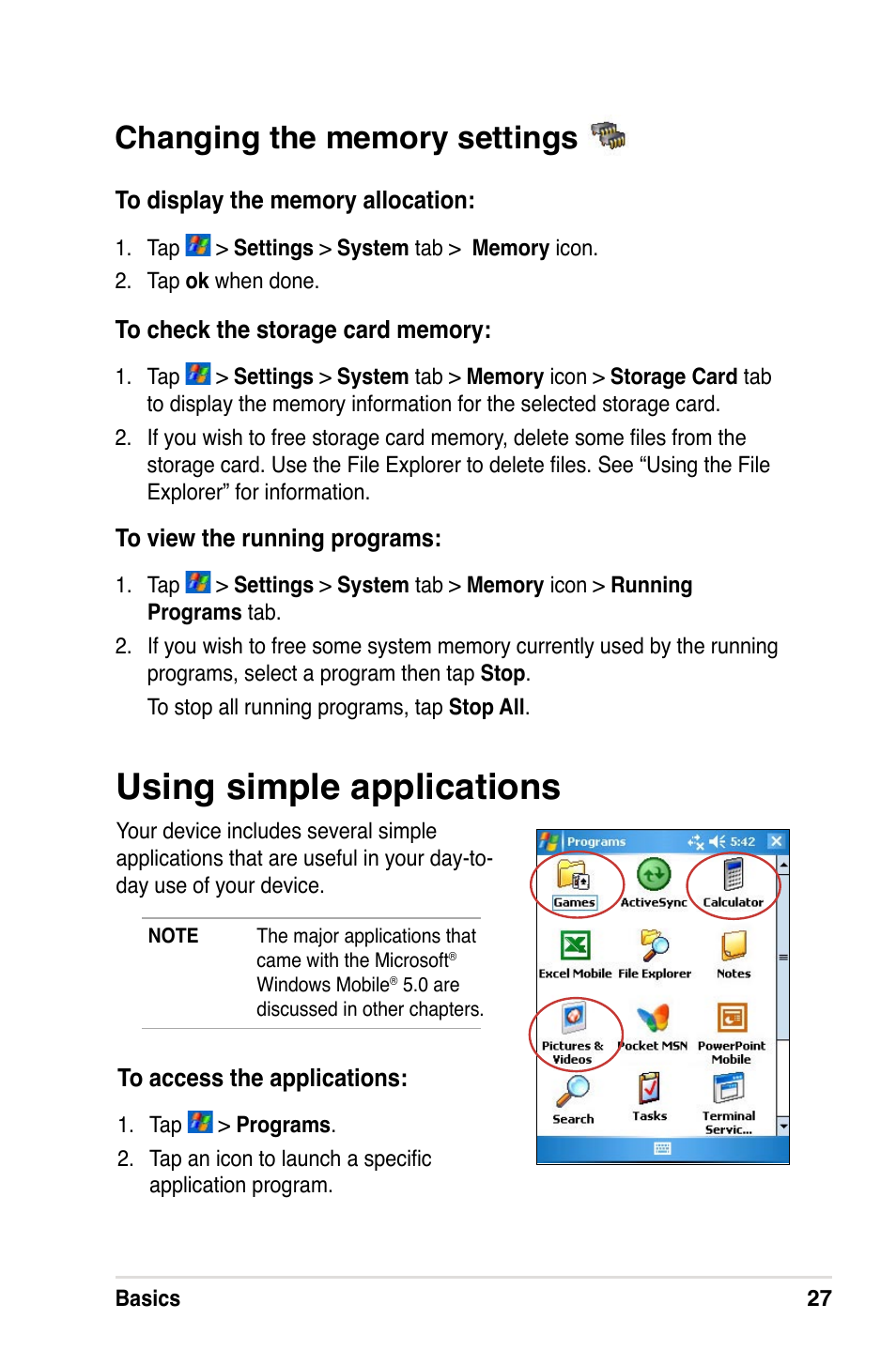 Using simple applications | Asus A632N User Manual | Page 33 / 104