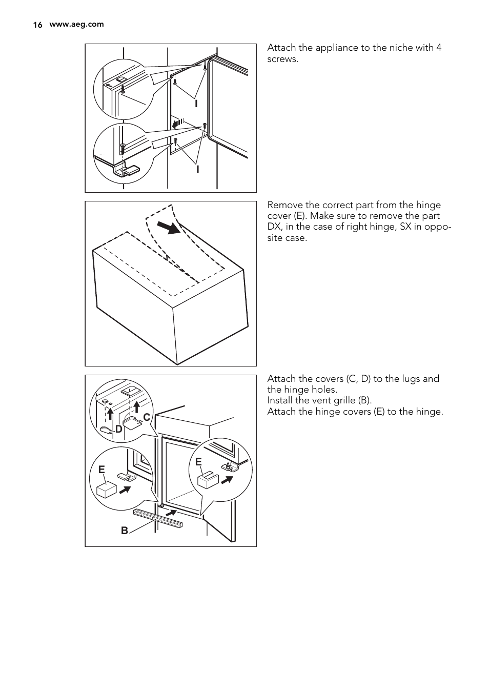 AEG SCS81800F0 User Manual | Page 16 / 64