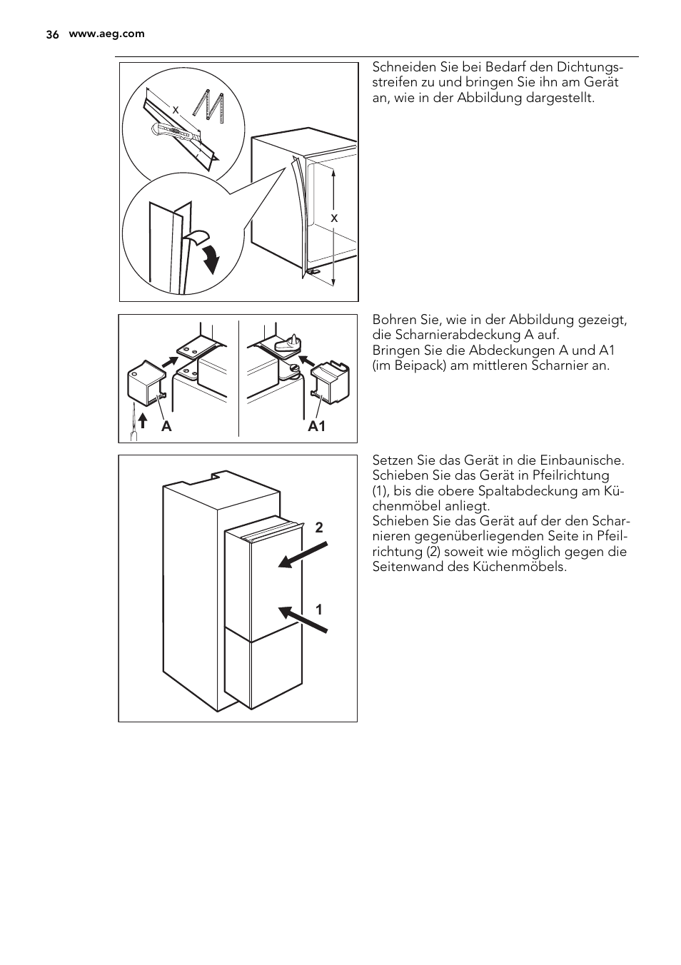 AEG SCS81800F0 User Manual | Page 36 / 64