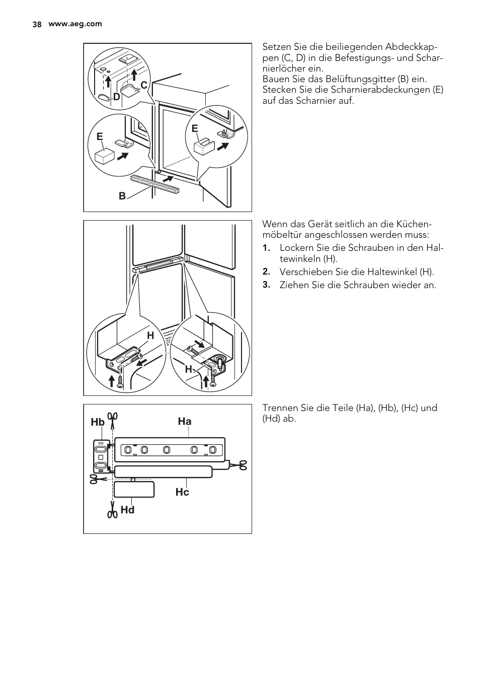 AEG SCS81800F0 User Manual | Page 38 / 64