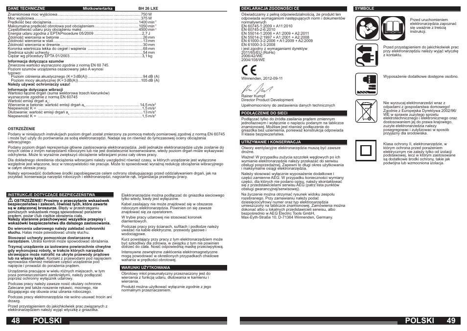 Polski | AEG BH 26 LXE User Manual | Page 25 / 37