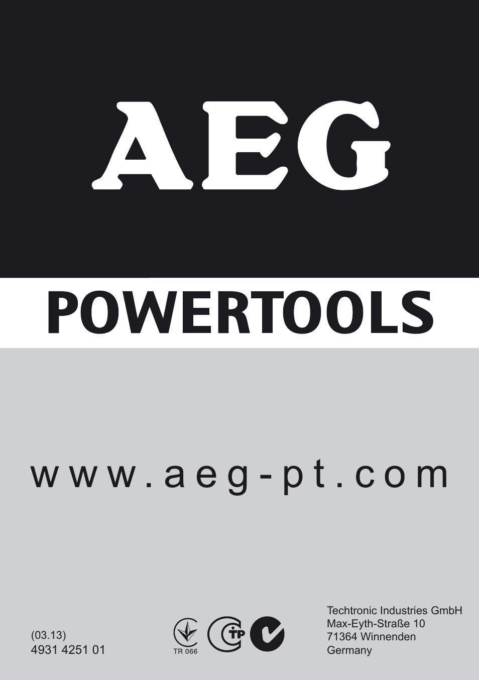 W w w . a e g - p t . c o m | AEG EX 125 ES User Manual | Page 64 / 64