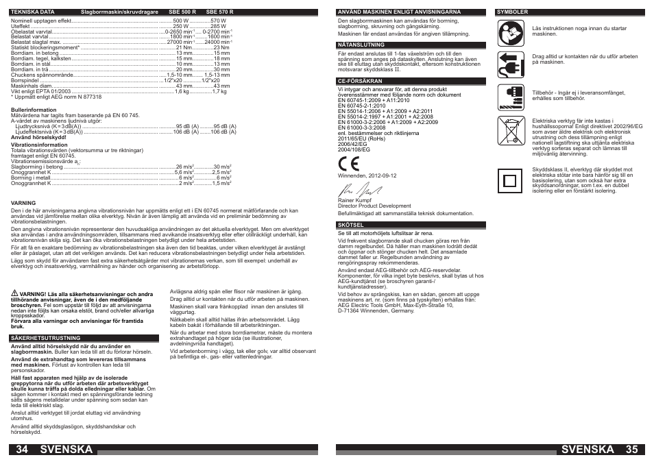 Svenska | AEG SBE 570 R User Manual | Page 18 / 37