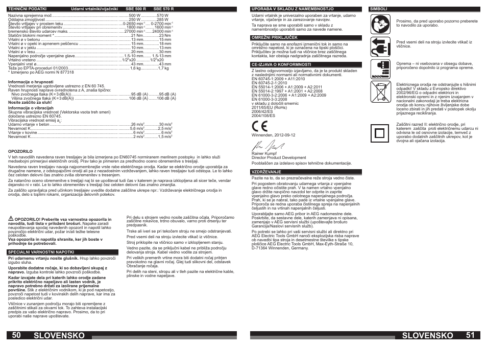 Slovensko | AEG SBE 570 R User Manual | Page 26 / 37