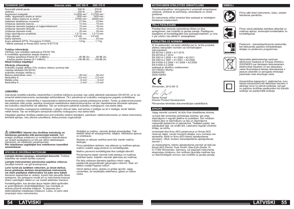 Latviski | AEG SBE 570 R User Manual | Page 28 / 37
