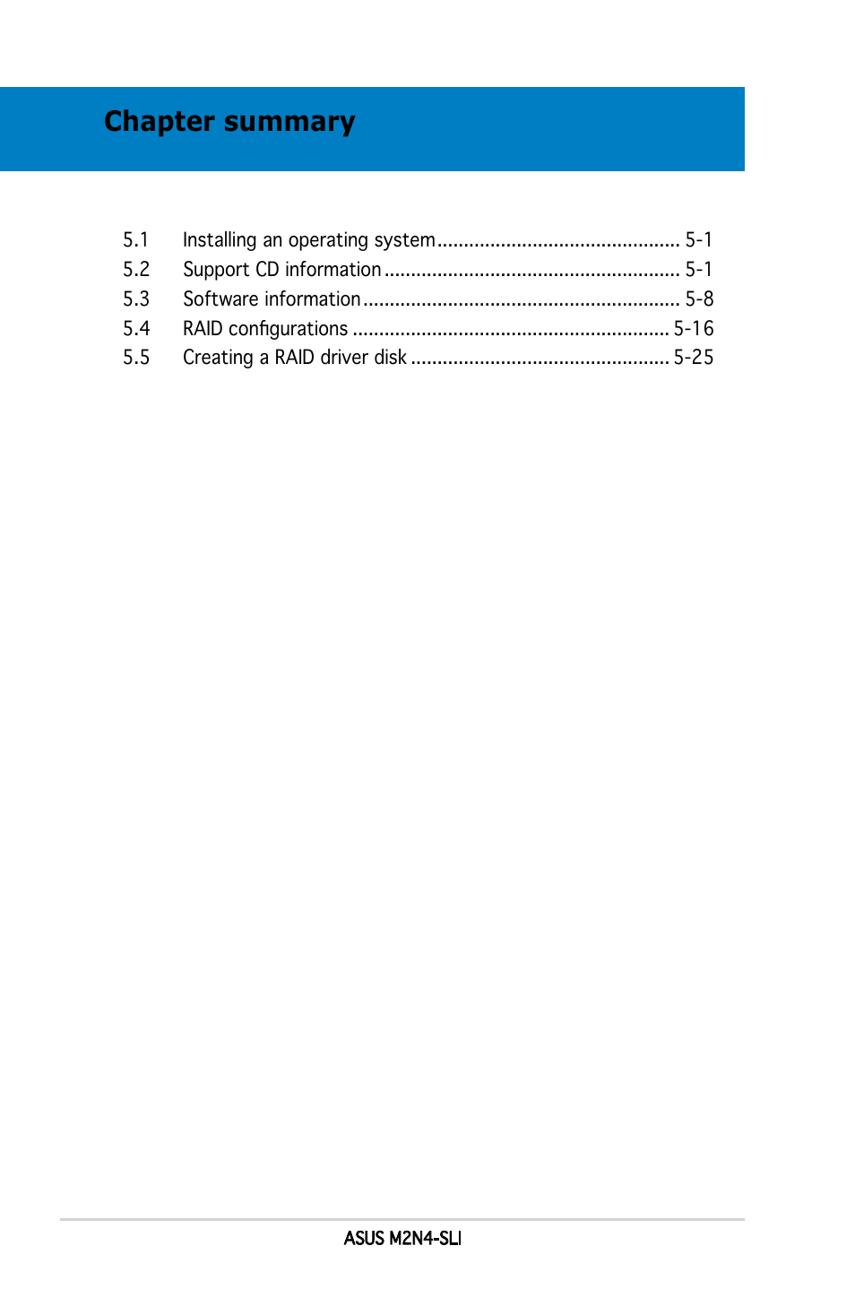 Chapter summary | Asus M2N4-SLI User Manual | Page 104 / 138