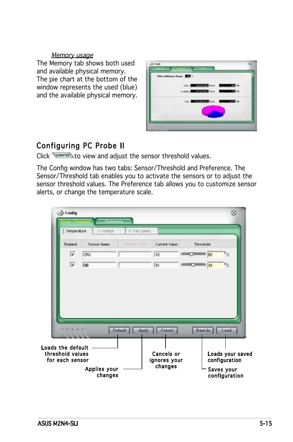 Configuring pc probe ii | Asus M2N4-SLI User Manual | Page 119 / 138