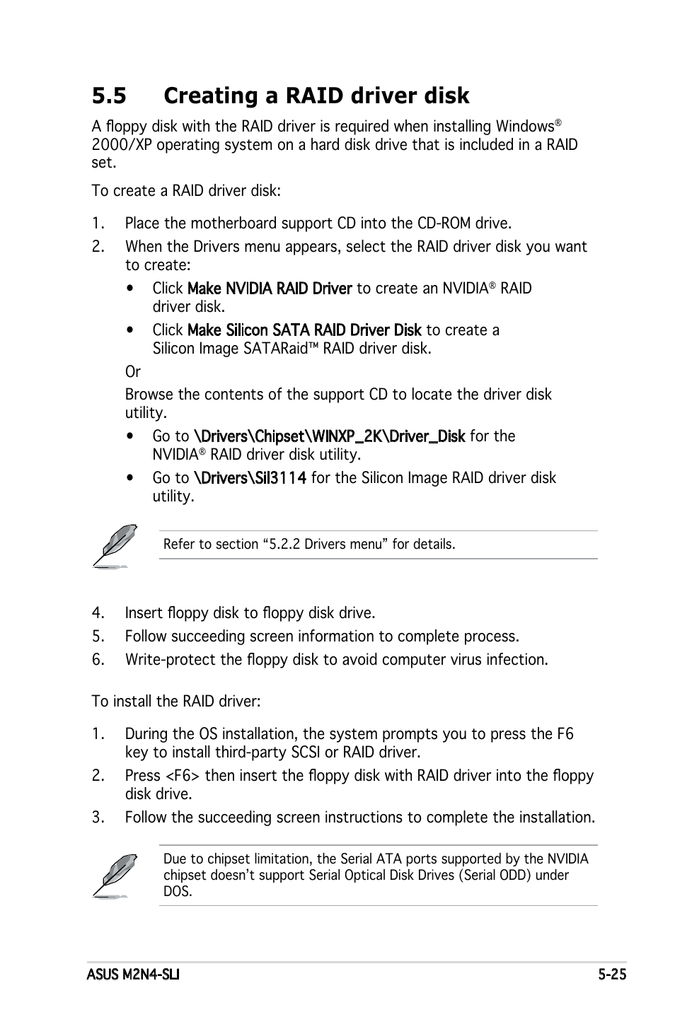 5 creating a raid driver disk | Asus M2N4-SLI User Manual | Page 129 / 138