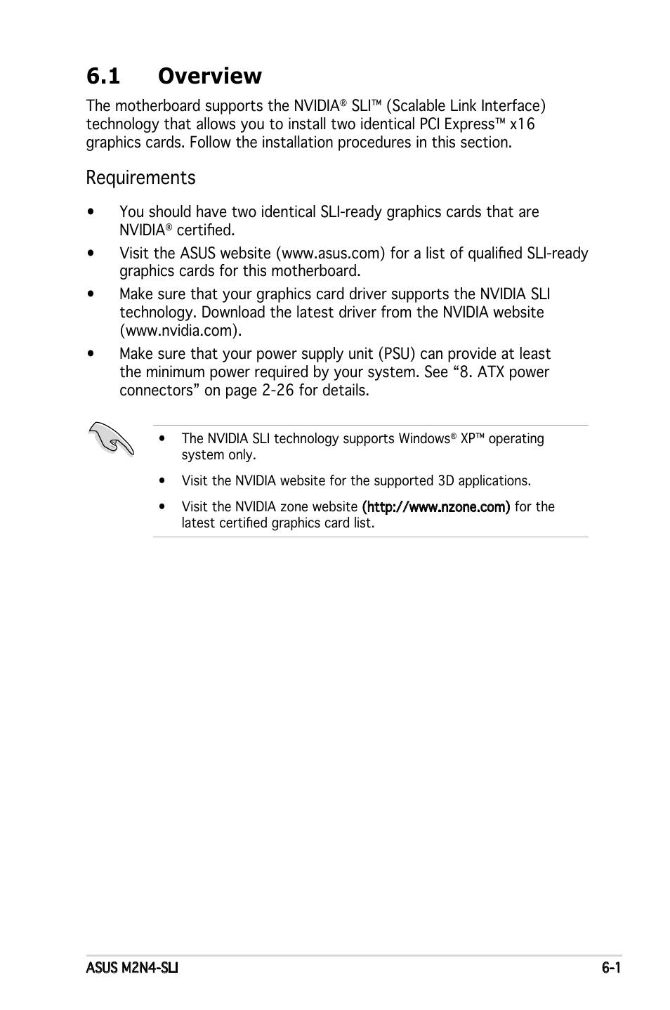 1 overview, Requirements | Asus M2N4-SLI User Manual | Page 133 / 138