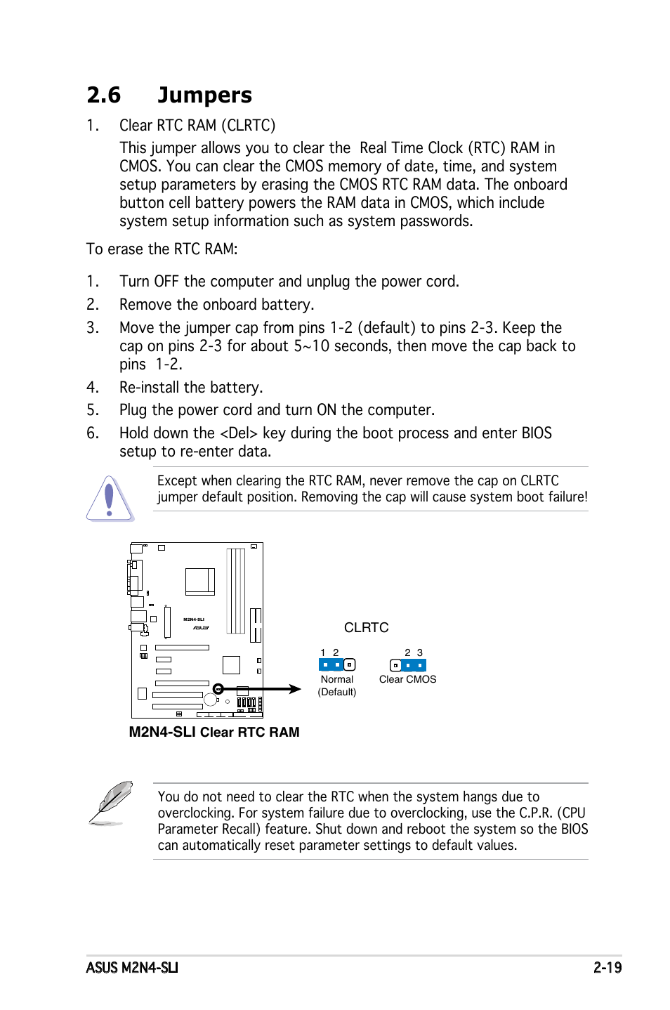 6 jumpers | Asus M2N4-SLI User Manual | Page 39 / 138