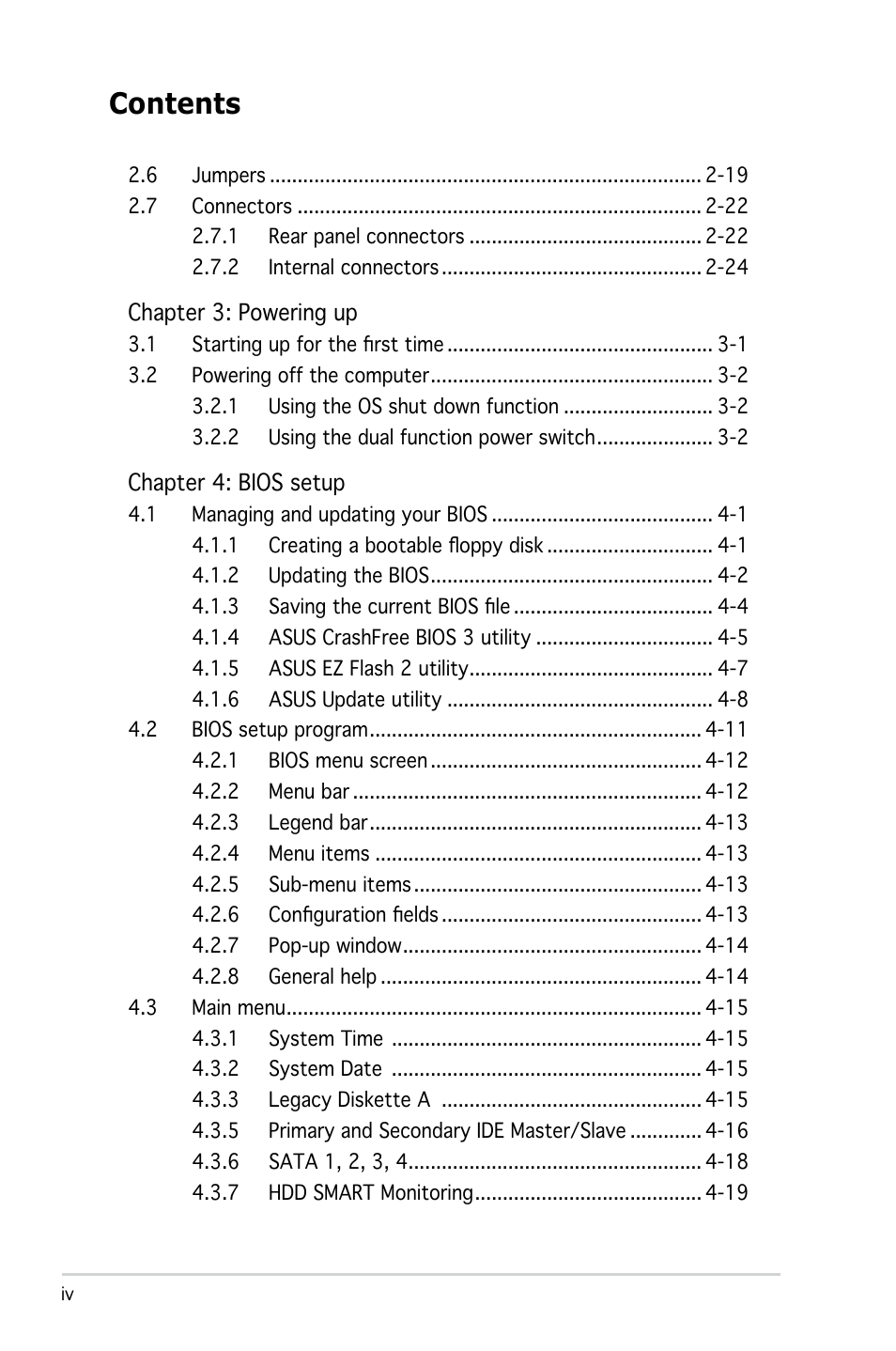 Asus M2N4-SLI User Manual | Page 4 / 138