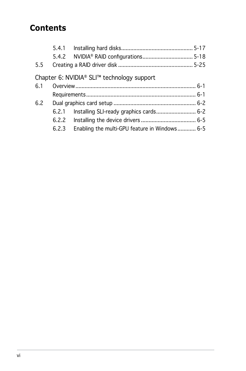 Asus M2N4-SLI User Manual | Page 6 / 138