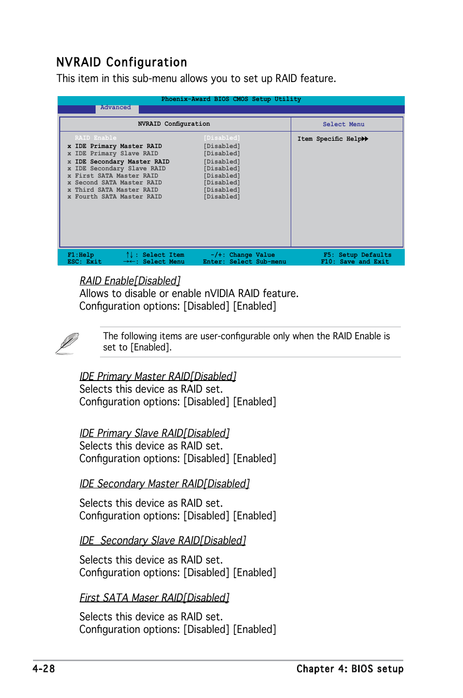 Nvraid configuration | Asus M2N4-SLI User Manual | Page 85 / 138