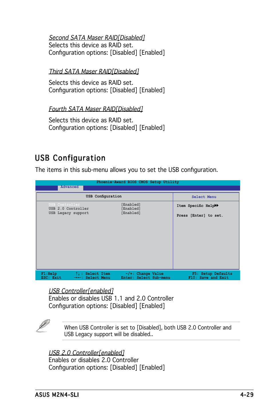 Usb configuration | Asus M2N4-SLI User Manual | Page 86 / 138