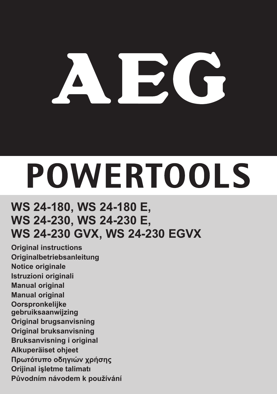 AEG WS 24-180 User Manual | 33 pages