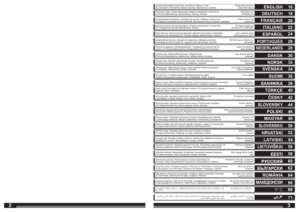 يبرع, Slovensko 50, 68 македонски | AEG BH 22 E User Manual | Page 2 / 37