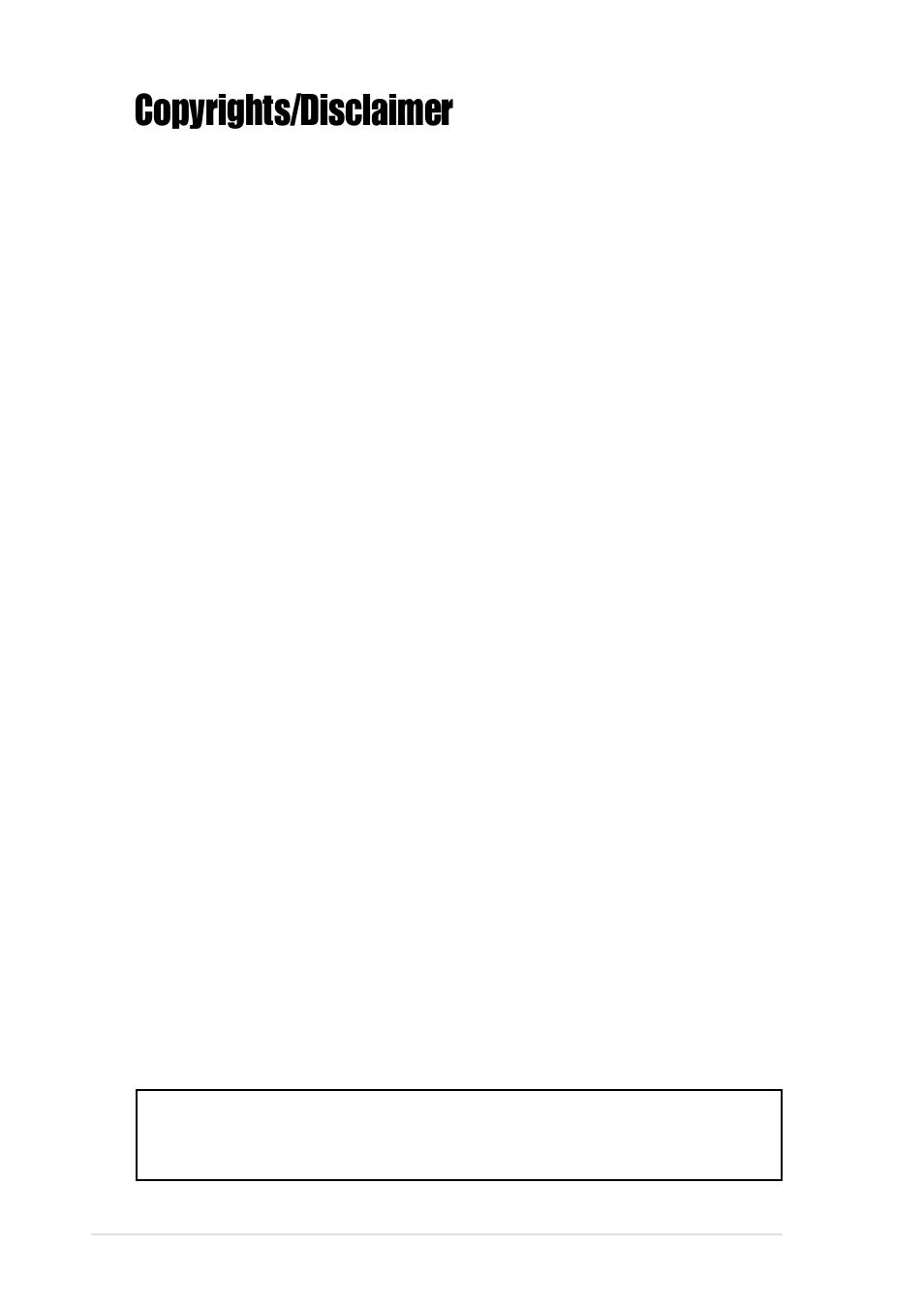 Copyrights/disclaimer | Asus 48x/16x/48x CD-RW Drive CRW-4816A User Manual | Page 2 / 26